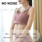 Foldable USB Rechargeable Portable Neck Fan Bladeless Turbine Design Adjustable Silicone Band
