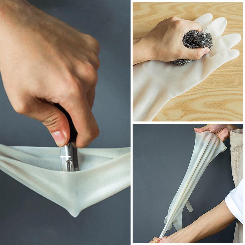Unbreakable Nitrile Rubber Gloves 1 Pair White Food Safe Durable Non-Slip Multipurpose