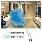 360° Rotating Electric Spin Duster with Motorized Microfiber Brushes for Indoor and Outdoor Cleaning