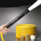 Garden Hose Power Nozzle Stainless Steel Dual Spray Jet and Fan Water Hose Attachment