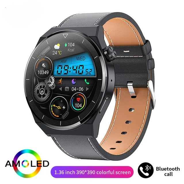 4G Smartwatch with Phone Calls, Touchscreen, Metal Band, Black, 1.39-Inch Display, 2-Day Battery