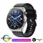4G Smartwatch with Phone Calls, Touchscreen, Metal Band, Black, 1.39-Inch Display, 2-Day Battery