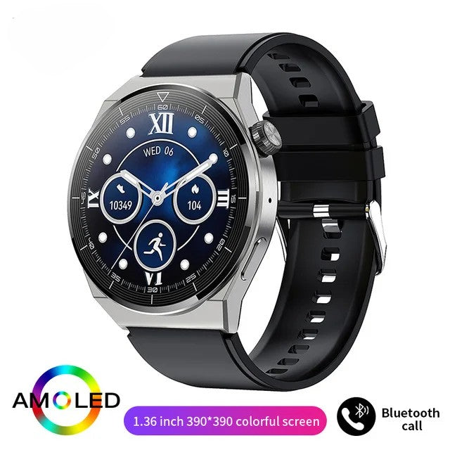 4G Smartwatch with Phone Calls, Touchscreen, Metal Band, Black, 1.39-Inch Display, 2-Day Battery