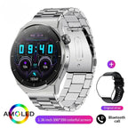 4G Smartwatch with Phone Calls, Touchscreen, Metal Band, Black, 1.39-Inch Display, 2-Day Battery
