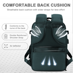 Durable Water-Resistant Hiking Backpack with USB Charging Port Spacious Travel Daypack