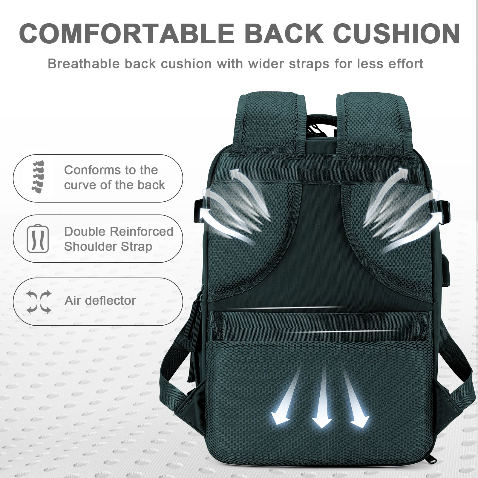 Durable Water-Resistant Hiking Backpack with USB Charging Port Spacious Travel Daypack