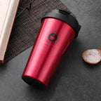 Thermasip Insulated Stainless Steel Travel Mug 500ml Leak-Proof Double-Walled Vacuum Flask