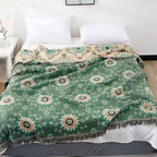 Reversible Cotton Sofa Cover Blanket Soft Durable Couch Throw Machine Washable Multiple Sizes