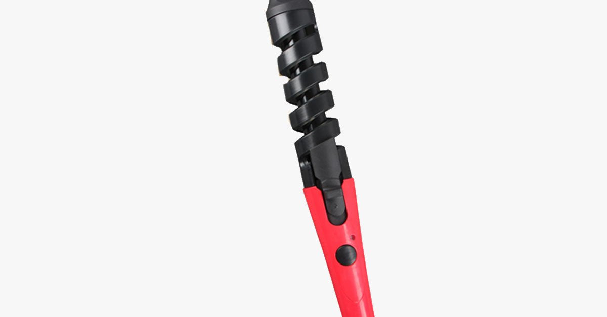 Spiral Curling Iron Tourmaline Ceramic Finish Adjustable Heat 120-200°C for Wet and Dry Hair