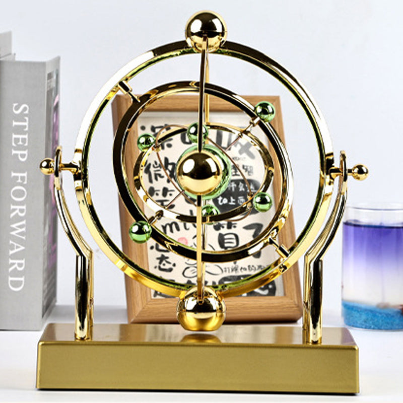 OrbitMotion Perpetual Motion Pendulum Decorative Metal Desk Toy Gold