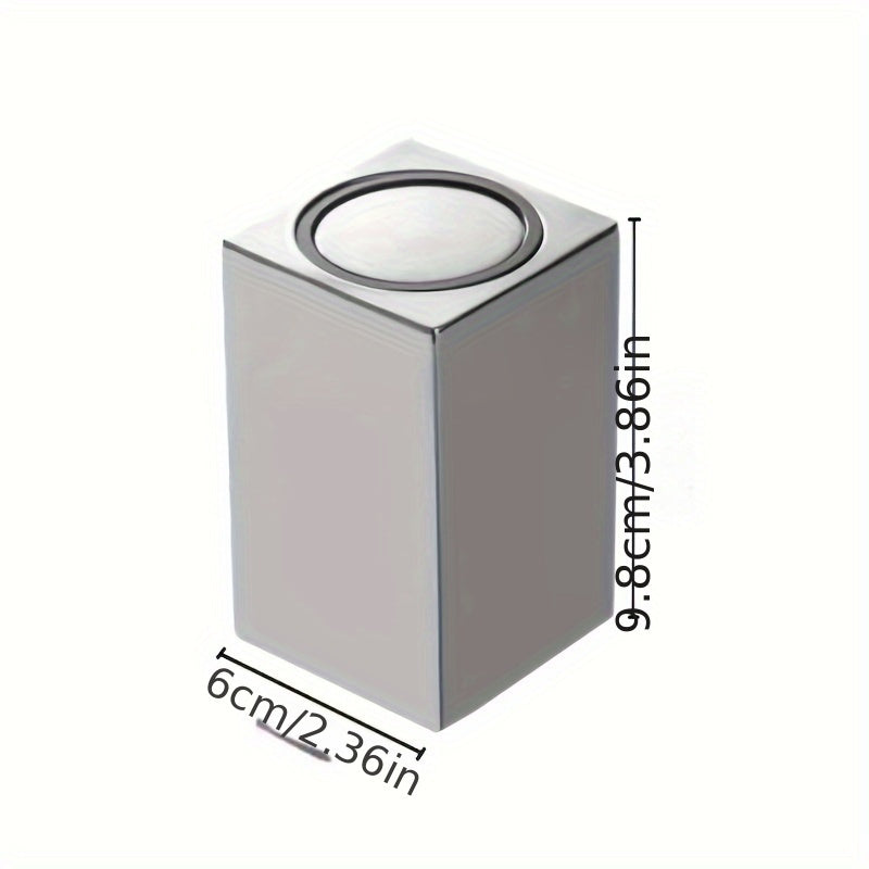 Stainless Steel Toothpick Holder Automatic Push-Open Compact Hygienic Toothpick Dispenser