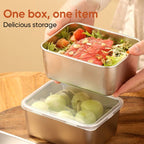 Stainless Steel Food Storage Containers Set 3/6 Pcs Durable Reusable Eco-Friendly Dishwasher Safe