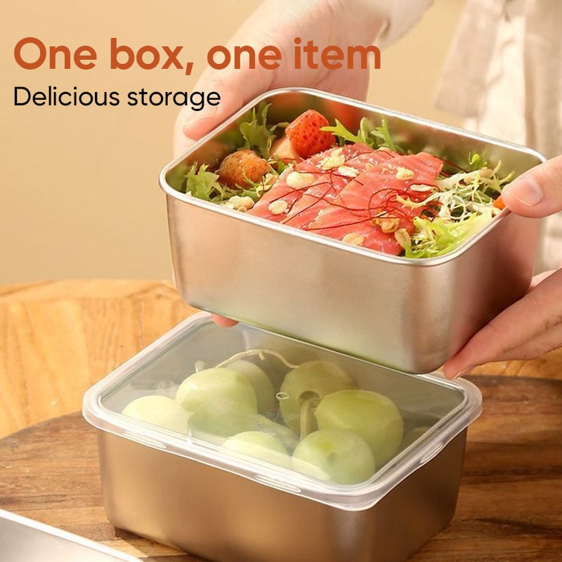 Stainless Steel Food Storage Containers Set 3/6 Pcs Durable Reusable Eco-Friendly Dishwasher Safe