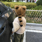 Faux Fur Raccoon Tail Plush Winter Hat with Pom Pom Balls Warm Ski Trapper Hat for Adults and Kids