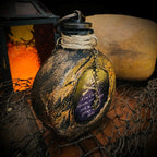 Skull Pirate Rum Bottle Resin 227ml Brown Decorative Flask for Camping Hiking Parties