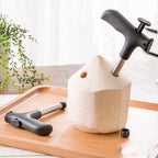 Stainless Steel Coconut Opener Tool with Ergonomic Grip and Large Hole Design for Easy Juice Access