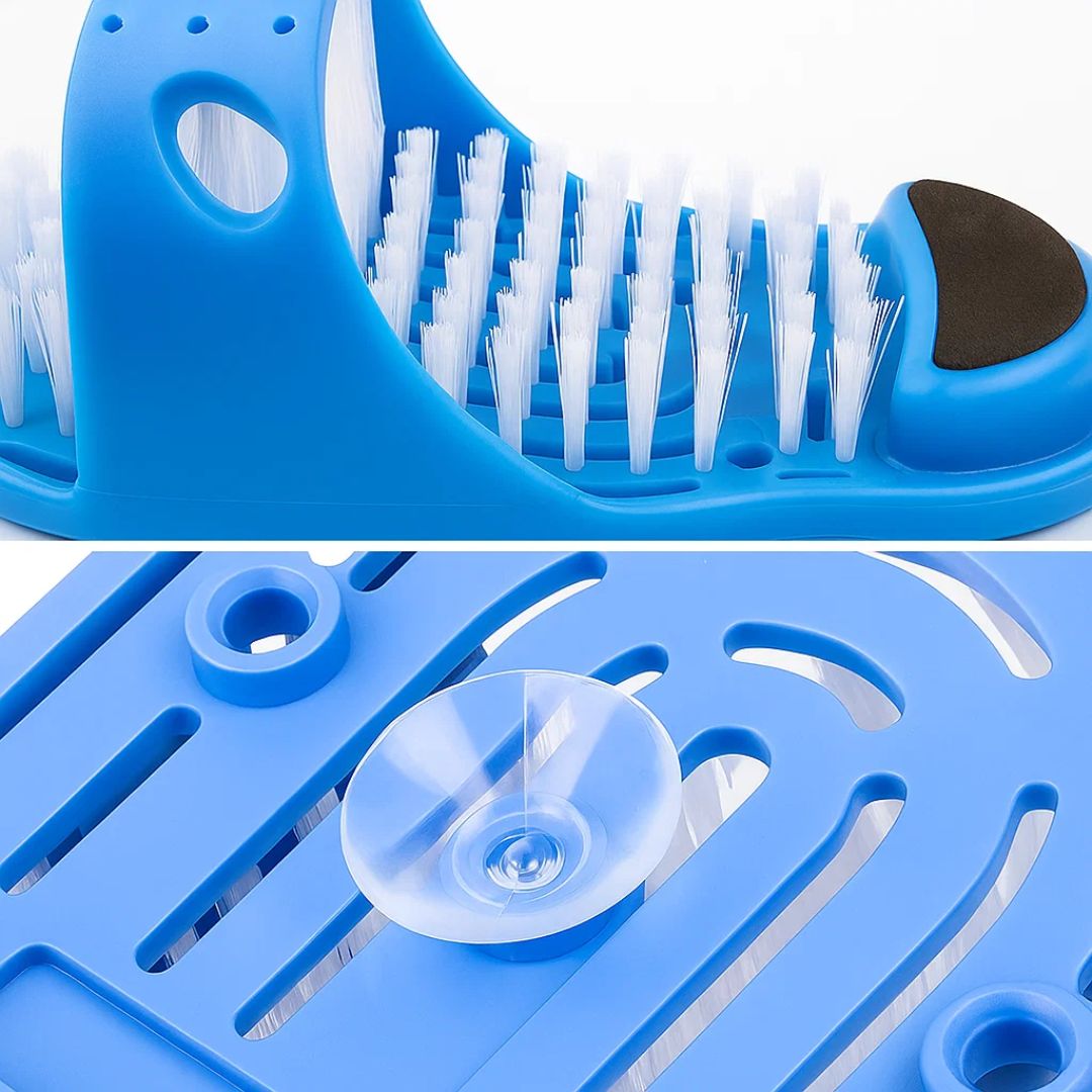 FeetEase Shower Foot Scrubber Mat No-Bend Deep Clean Massage Suction-Cup Anti-Slip Foot Cleaner