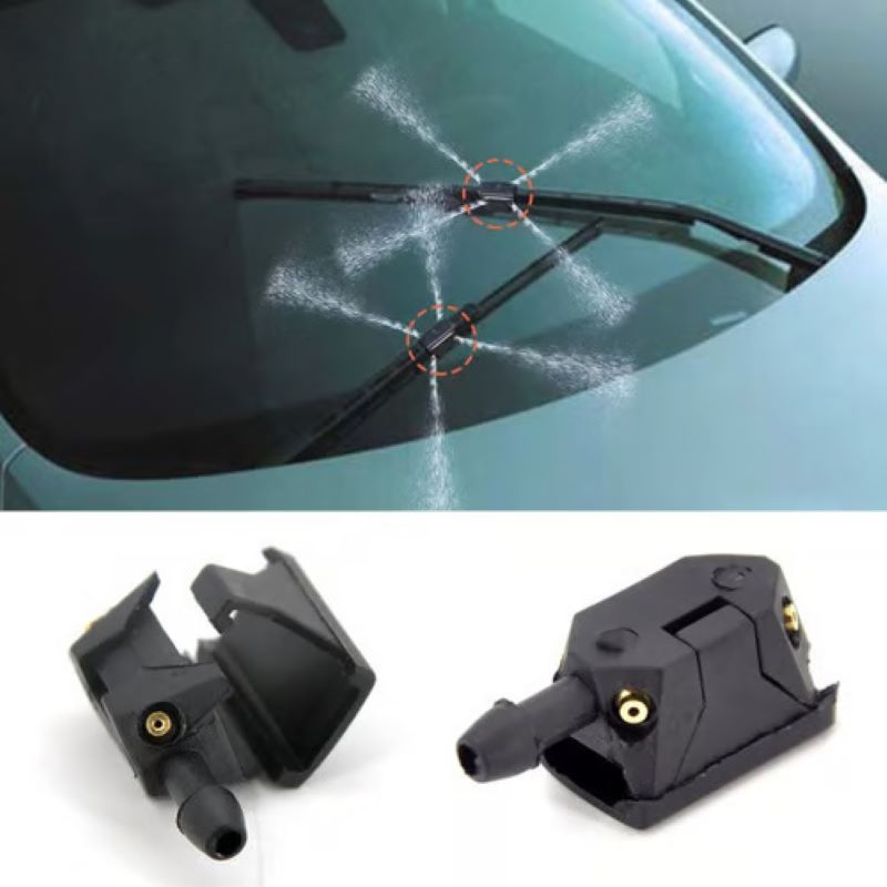 Car Wiper Nozzle Four-Hole Adjustable Spray Black Nylon 2/4/8 Pack for Truck and Car