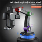Car Phone Holder Strong Suction Adjustable Mount 360° Rotation Black