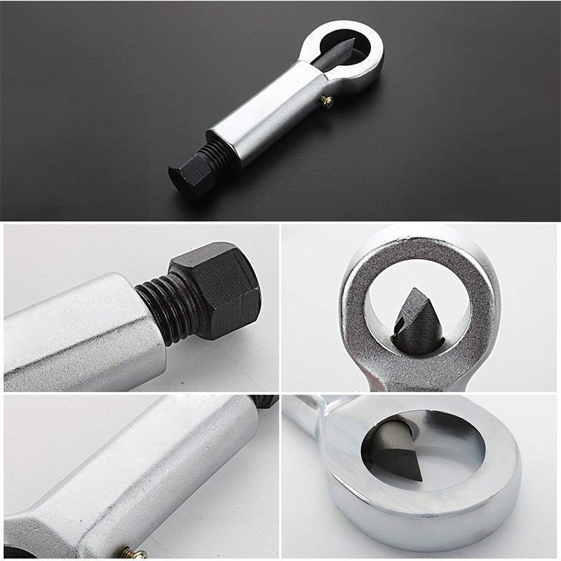 Heavy-Duty Nut Splitter Tool Kit with Hardened Steel Blades for Removing Rusty and Damaged Nuts 9-27mm