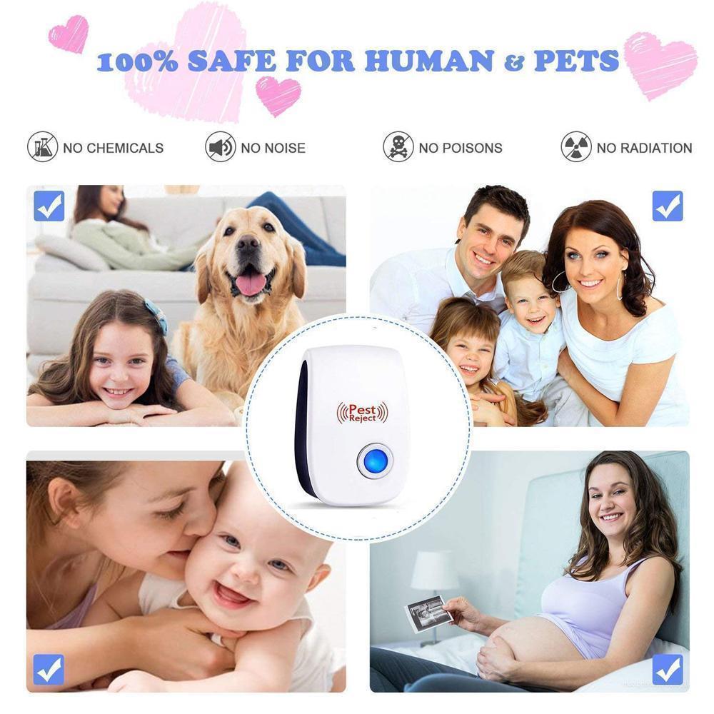Ultrasonic Pest Repeller 3-Pack Electronic Rodent Insect Repellent Safe for Pets and Children