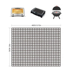 Reusable Non-Stick PTFE Fiberglass Grill Mat Black 15.7 x 13 Inches Dishwasher Safe Heat Resistant