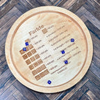 Farkle Dice Tray with Laser-Engraved Scoring System and 6 Dice, 7 or 14 Inch Multipurpose Game Tray