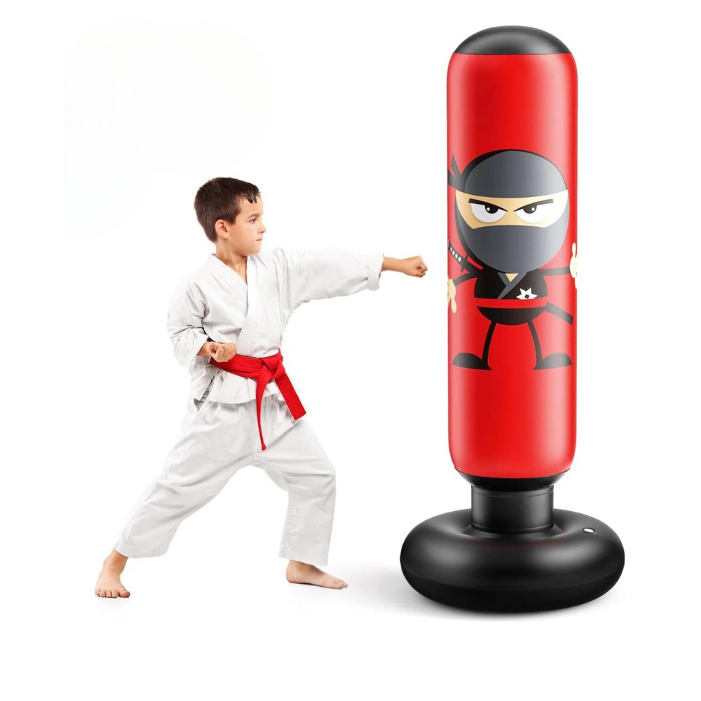 Free Standing Inflatable Punching Bag for Kids 2-15 Years Soft Safe Indoor Outdoor