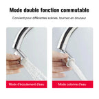 Rotating Faucet Spray Head Stainless Steel Dual Mode Water Saving Kitchen Sink Accessory