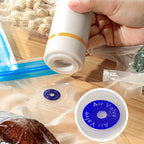 Vacuum Sealer with USB Charging and 20 Zipper Bags Compact Portable Food Storage Kit