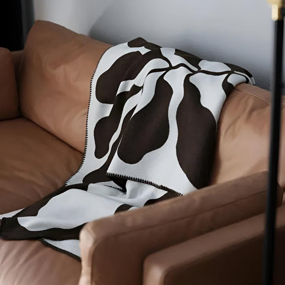 Abstract Pattern Acrylic Blanket 51x71 Lightweight Cozy Throw for Home Decor and Comfort
