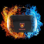 Fireproof Waterproof Document Bag Fiberglass Heat Resistant Fire Safe Storage 38x28x7.5 cm Black