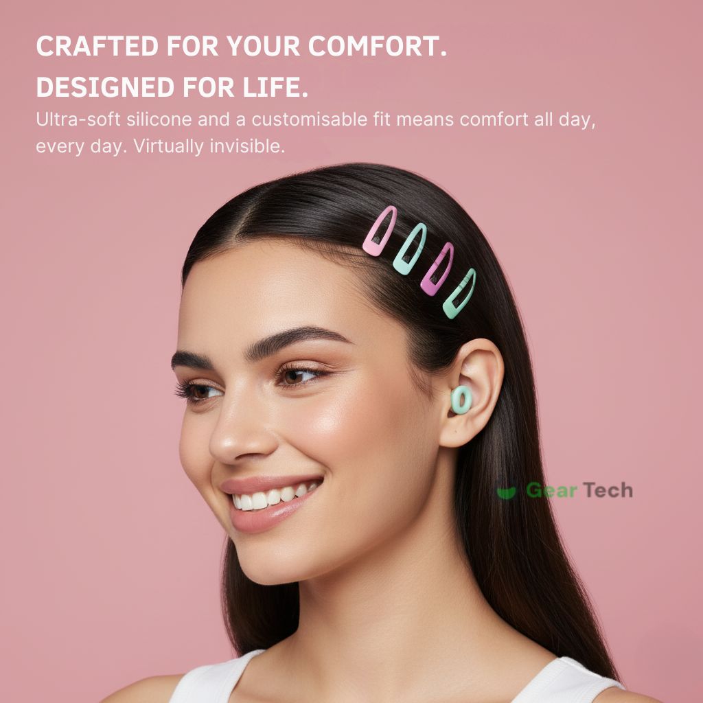 AuraCalm Harmony Reusable Silicone Sleep Earplugs Noise-Reducing Comfortable Fit 4 Sizes