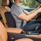 DriveEase Car Lumbar Support Cushion Memory Foam Breathable Mesh Ergonomic Back Pain Relief for Commute and Long Drives
