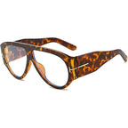Oversized Aviator Sunglasses Women UV400 Protection Lightweight Durable AC Plastic Frame