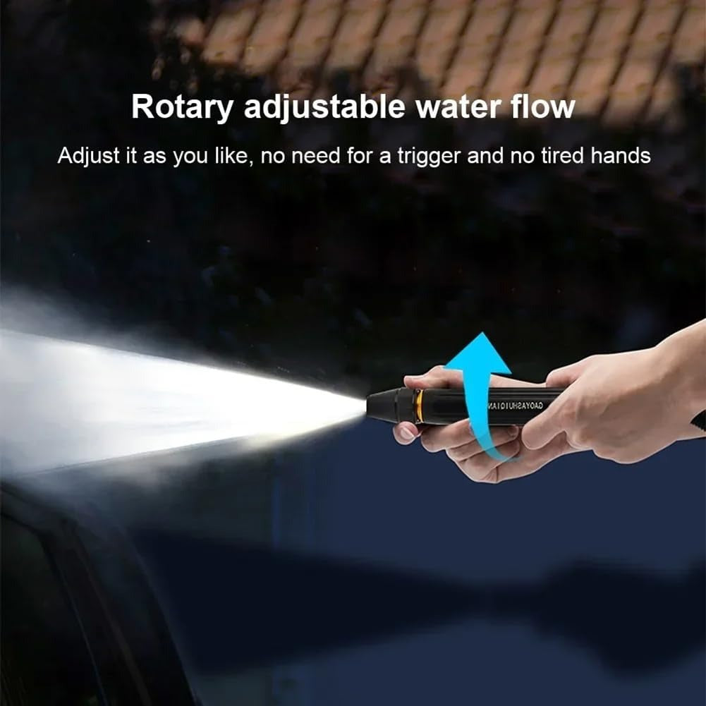 Garden Hose Power Nozzle Stainless Steel Dual Spray Jet and Fan Water Hose Attachment
