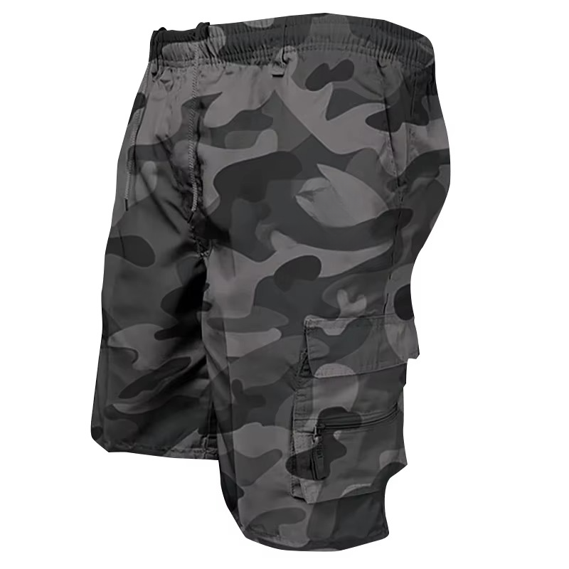 Men’s Loose Fit Cargo Shorts Cotton Blend Multi Pockets Plus Sizes Casual Outdoor Work