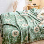 Reversible Cotton Sofa Cover Blanket Soft Durable Couch Throw Machine Washable Multiple Sizes