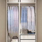 6-Piece Clear Garment Bags with Full-Length Zipper 61x137 cm Durable Breathable Storage Covers