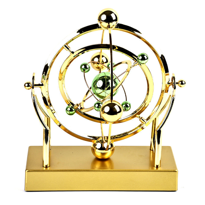 OrbitMotion Perpetual Motion Pendulum Decorative Metal Desk Toy Gold