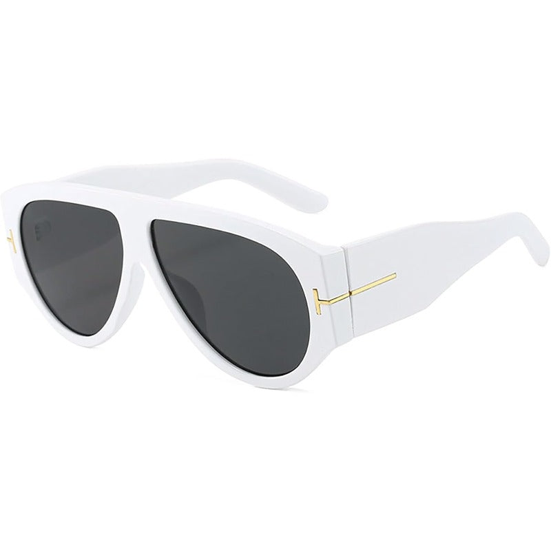 Oversized Aviator Sunglasses Women UV400 Protection Lightweight Durable AC Plastic Frame