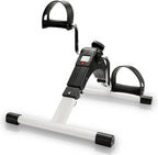 Mini Home Trainer Fitness Bike with LCD Display Foldable Pedal Exerciser with Adjustable Resistance