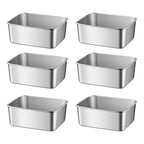 Stainless Steel Food Storage Containers Set 3/6 Pcs Durable Reusable Eco-Friendly Dishwasher Safe