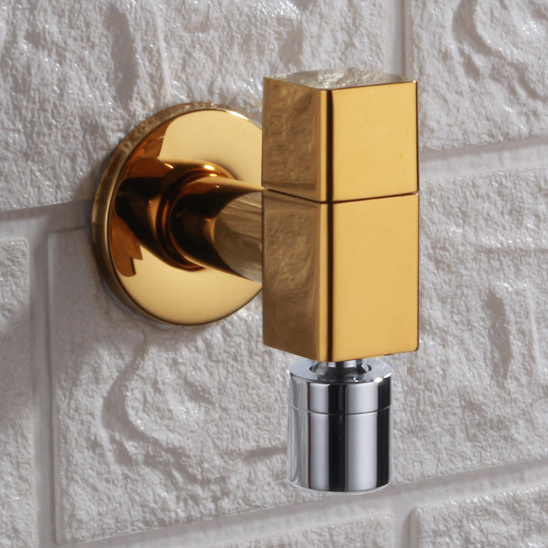 Wall-Mounted Bathroom Faucet Knob Handle Solid Brass Round Single Handle 3.5" Height Black Chrome Gold White Brushed Brass