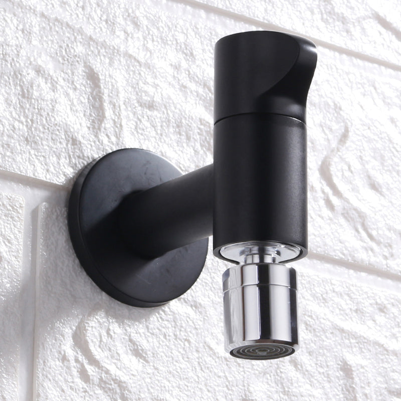 Wall-Mounted Bathroom Faucet Knob Handle Solid Brass Round Single Handle 3.5" Height Black Chrome Gold White Brushed Brass