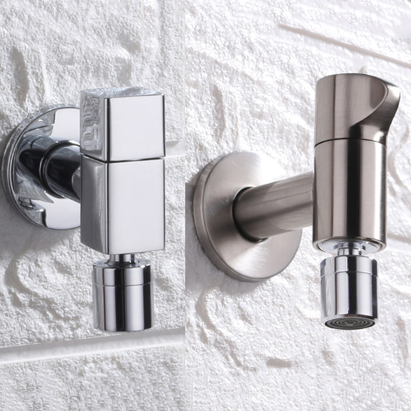 Wall-Mounted Bathroom Faucet Knob Handle Solid Brass Round Single Handle 3.5" Height Black Chrome Gold White Brushed Brass