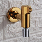 Wall-Mounted Bathroom Faucet Knob Handle Solid Brass Round Single Handle 3.5" Height Black Chrome Gold White Brushed Brass