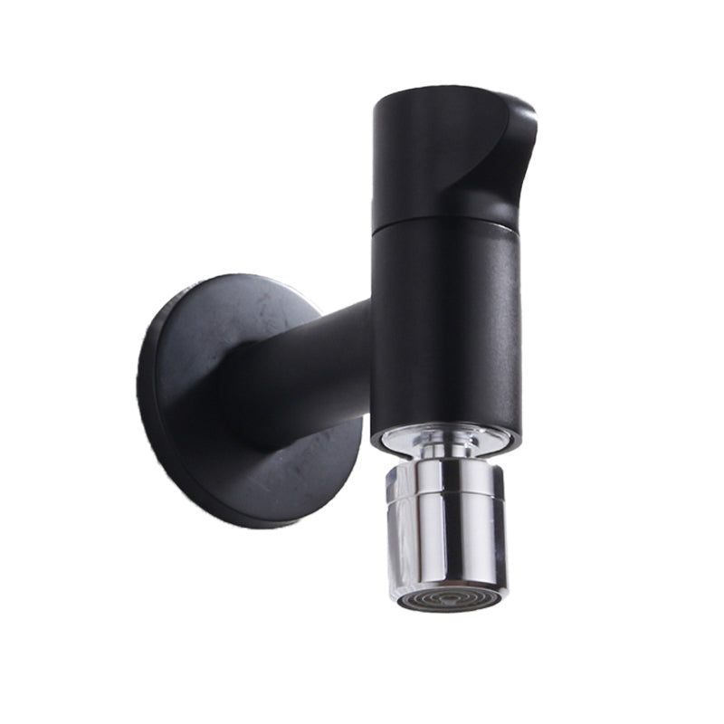 Wall-Mounted Bathroom Faucet Knob Handle Solid Brass Round Single Handle 3.5" Height Black Chrome Gold White Brushed Brass