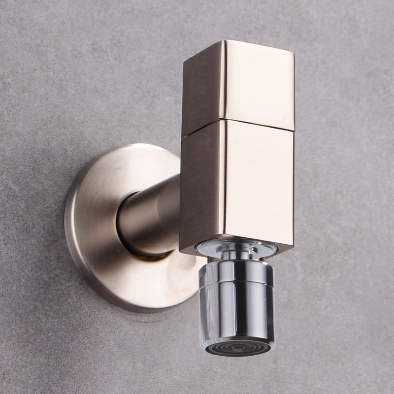 Wall-Mounted Bathroom Faucet Knob Handle Solid Brass Round Single Handle 3.5" Height Black Chrome Gold White Brushed Brass