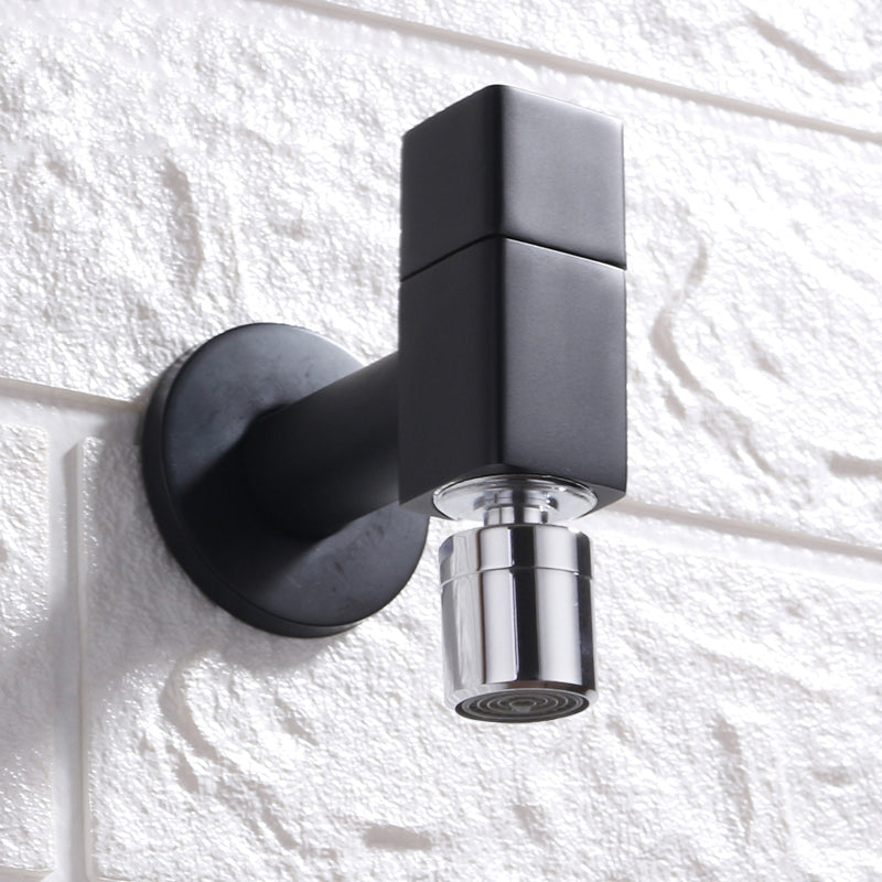 Wall-Mounted Bathroom Faucet Knob Handle Solid Brass Round Single Handle 3.5" Height Black Chrome Gold White Brushed Brass